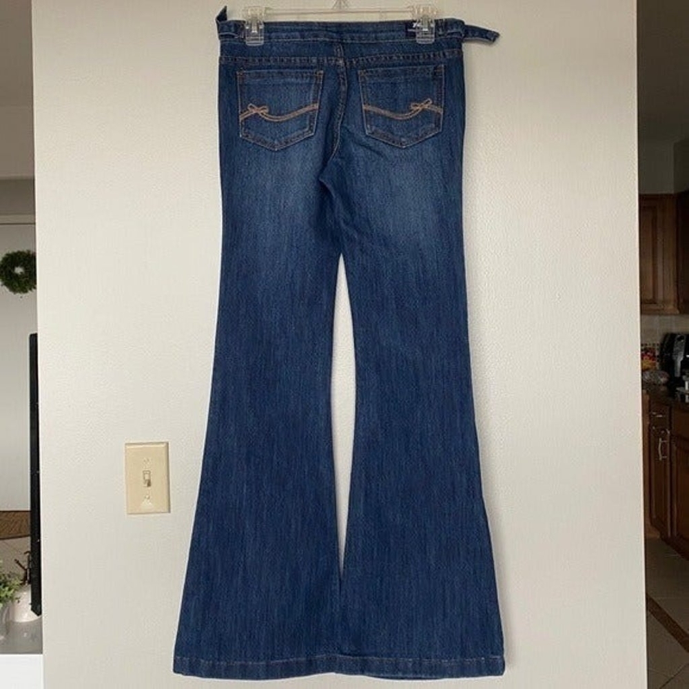 Vintage Tommy Girl Dark Wash Mid-rise Bell Bottom Flare Jeans sz 3